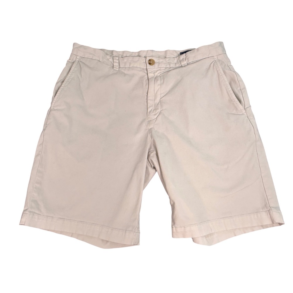 Vineyard Vines Mens White Breaker Shorts Size 35 Cotton Stretch Chino Golf
